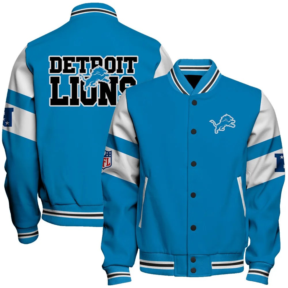 Detroit Lions National Football Conference Unisex Varsity Jacket AZDDVJK000005