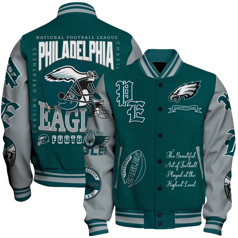 Philadelphia Eagles National Football Conference Unisex Varsity Jacket AZDDVJK000023