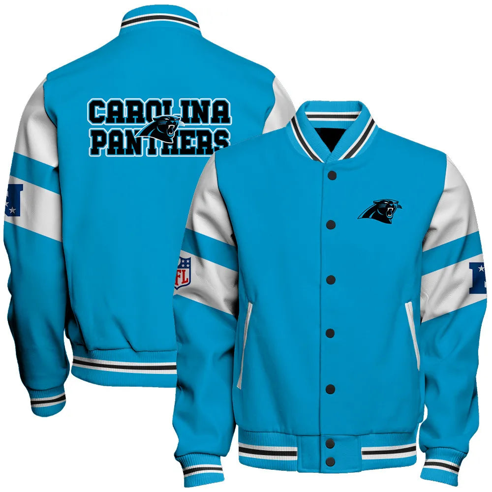 Carolina Panthers National Football Conference Unisex Varsity Jacket AZDDVJK000003
