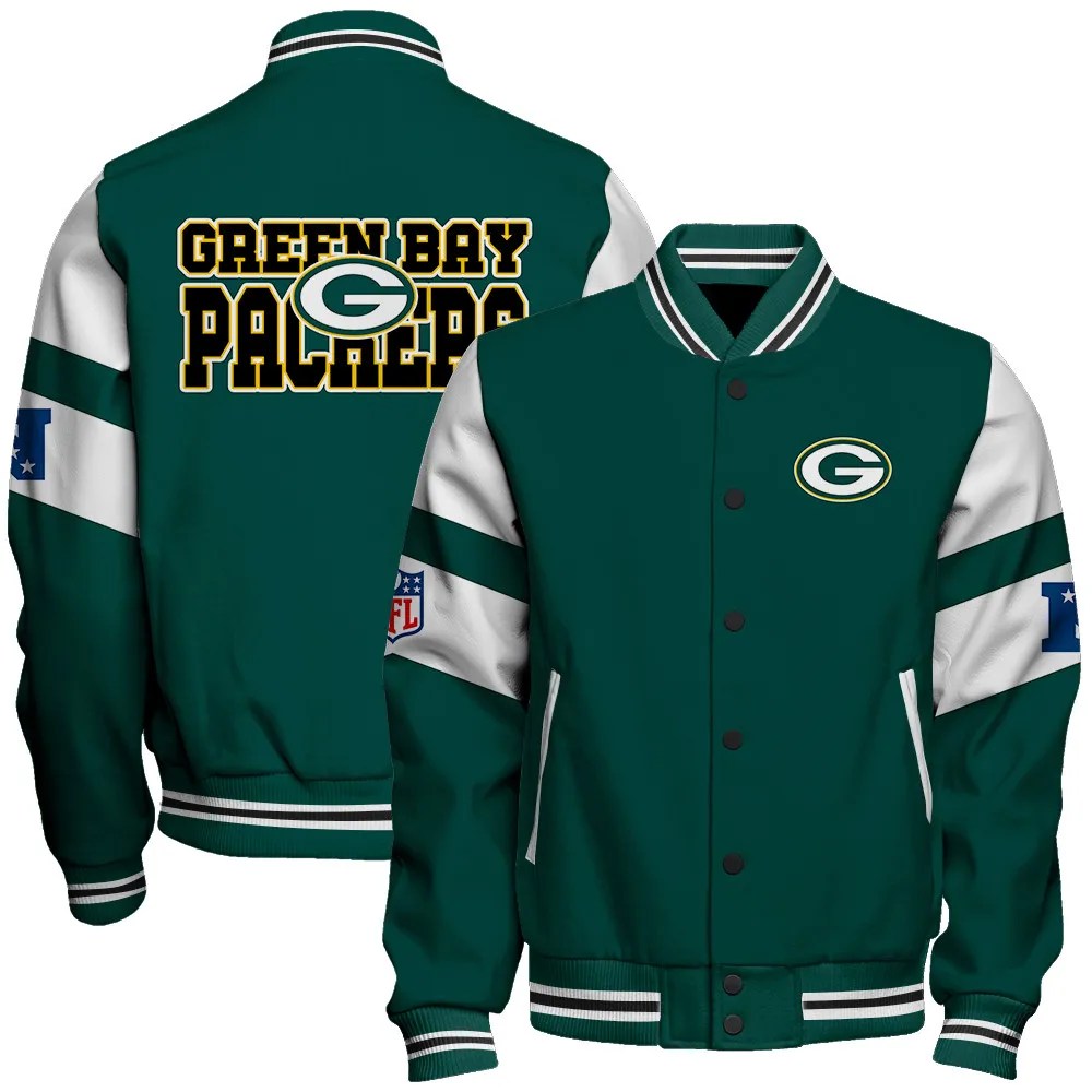 Green Bay Packers National Football Conference Unisex Varsity Jacket AZDDVJK000008