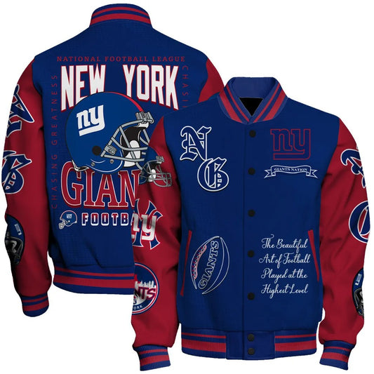 New York Giants National Football Conference Unisex Varsity Jacket AZDDVJK000020