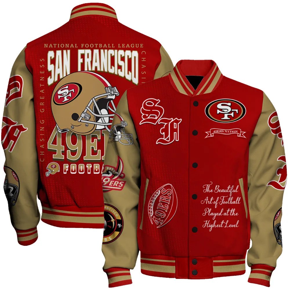 San Francisco 49ers National Football Conference Unisex Varsity Jacket AZDDVJK000026