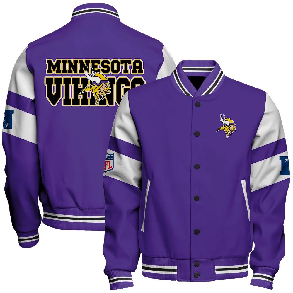 Minnesota Vikings National Football Conference Unisex Varsity Jacket AZDDVJK000014