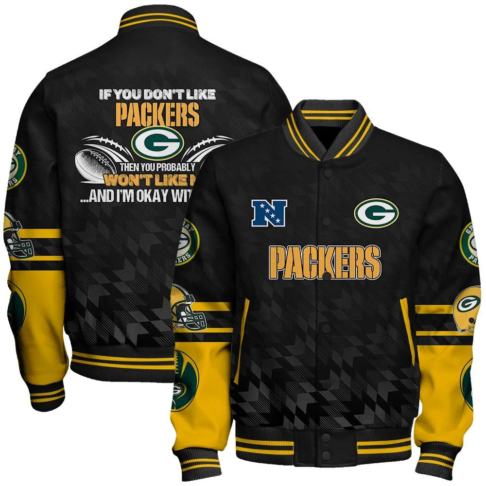 Green Bay Packers National Football Conference Unisex Varsity Jacket AZDDVJK000009