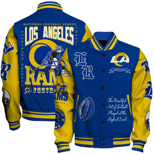Los Angeles Rams National Football Conference Unisex Varsity Jacket AZDDVJK000013