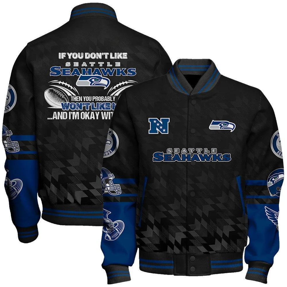 Seattle Seahawks National Football Conference Unisex Varsity Jacket AZDDVJK000028