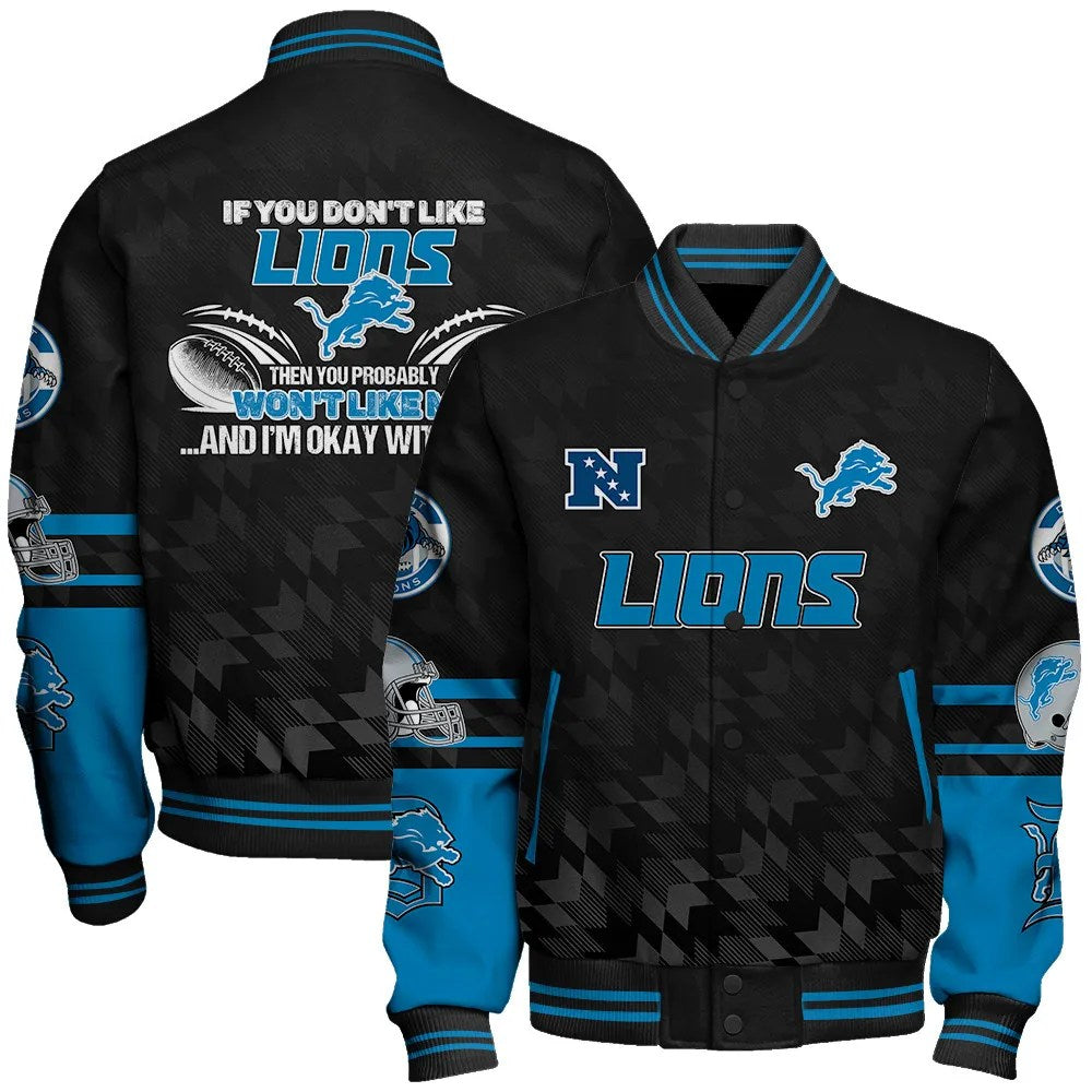 Detroit Lions National Football Conference Unisex Varsity Jacket AZDDVJK000006