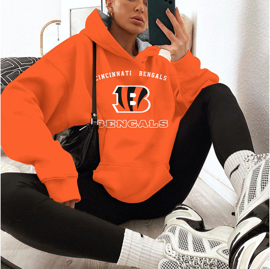Cincinnati Bengals Printed Hooded Pocket Pullover Hoodie AZBTPH000094