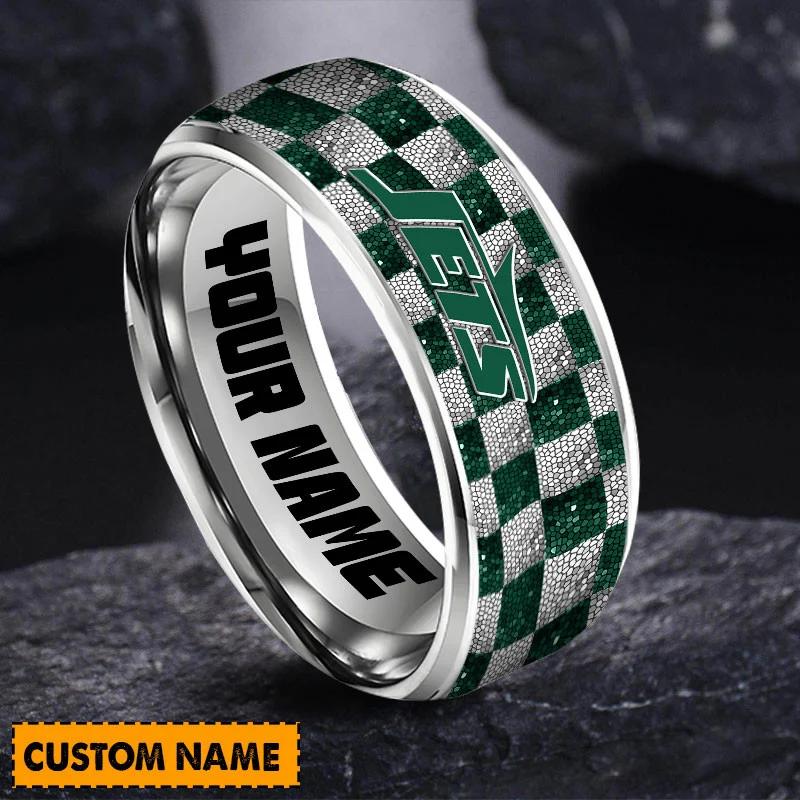 New York Jets Special Stainless Ring Custom Name AZBTSR000021