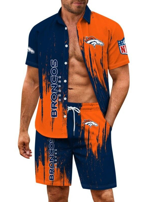 Denver Broncos Combo Hawaiian Shirt and Shorts AZBTHWSS000136