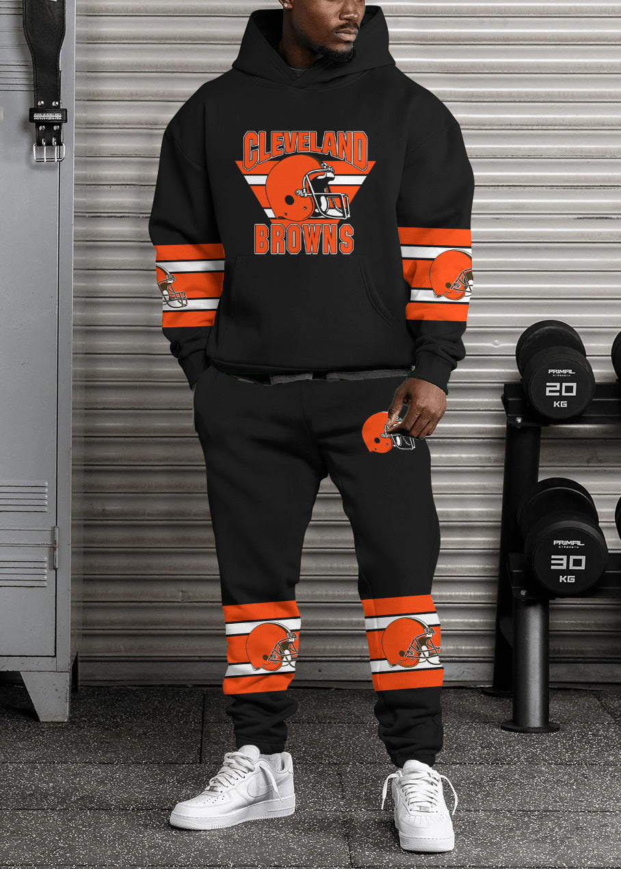 Cleveland Browns Combo Pullover Hoodie And Sweatpants AZBTPHSP000106
