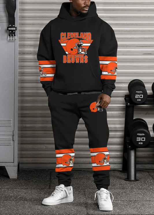 Cleveland Browns Combo Pullover Hoodie And Sweatpants AZBTPHSP000106