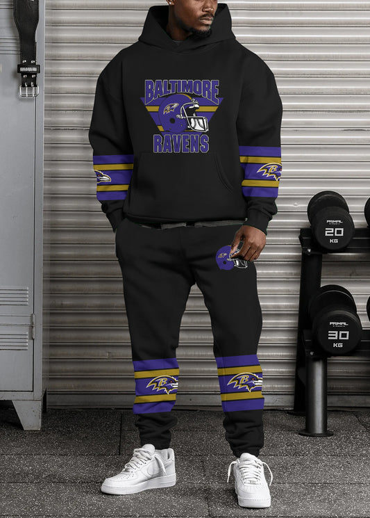 Baltimore Ravens Combo Pullover Hoodie And Sweatpants AZBTPHSP000286