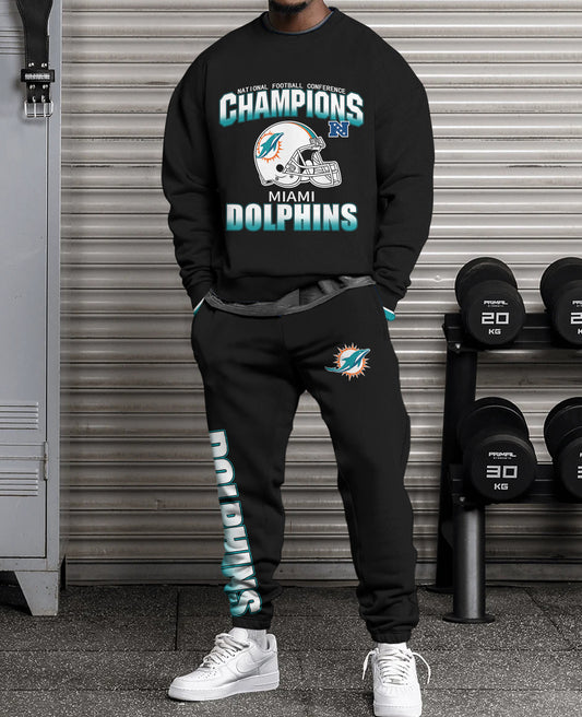 Miami Dolphins Combo 3D Sweatsuit and Sweatpants Unisex CBSP187
