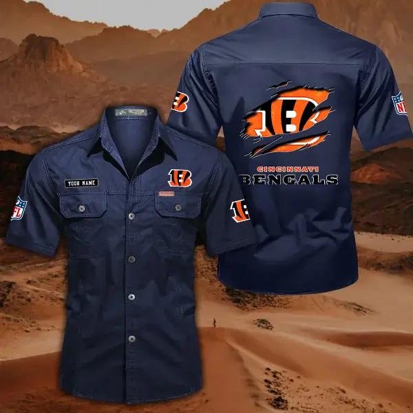 Cincinnati Bengals Men’s Short Sleeve Cargo Shirts New 2025 AZBT2DCGS000007