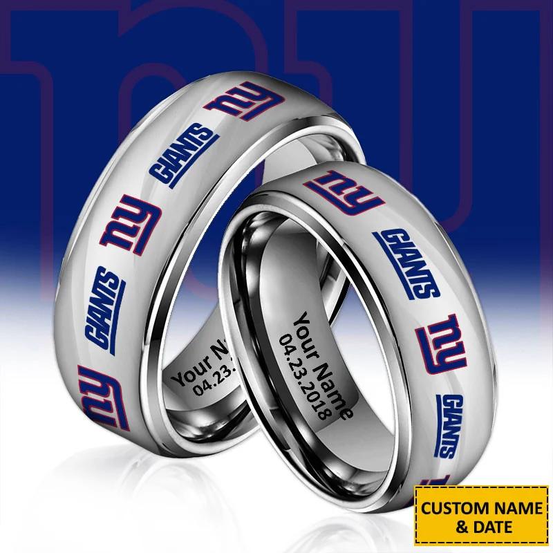 New York Giants Special Stainless Ring Custom Name AZBTSR000051