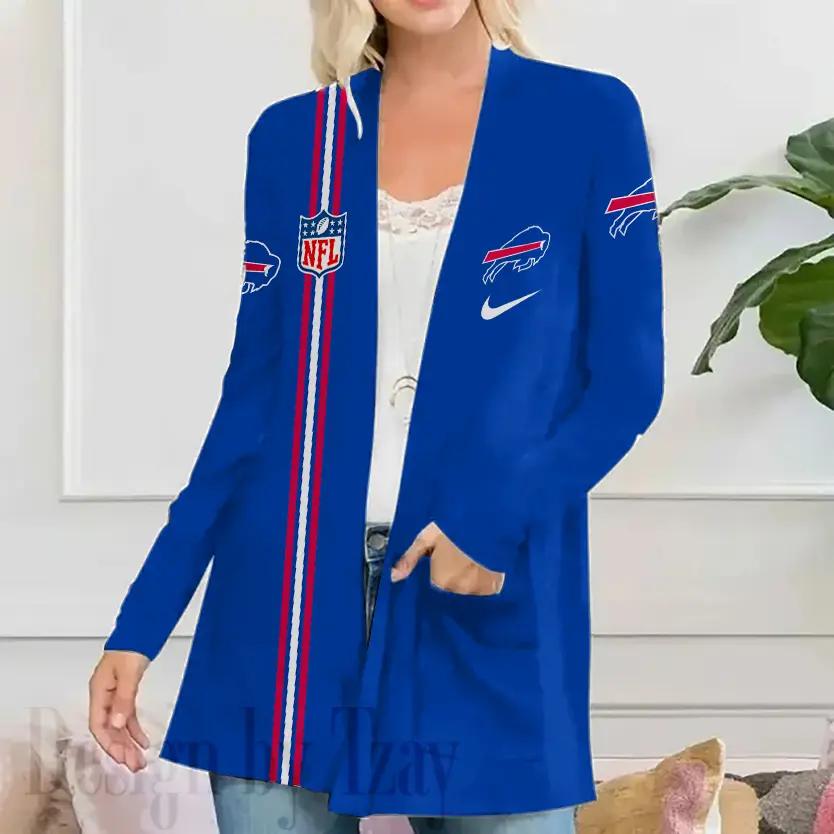 Buffalo Bills Women Patch Pocket Cardigan BT022