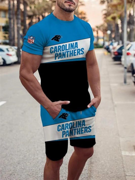 Carolina Panthers T-shirt and Shorts AZTS488