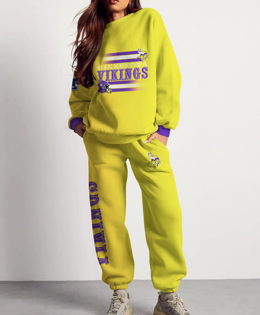 Minnesota Vikings Combo 3D Sweatsuit and Sweatpants Unisex CBSP171