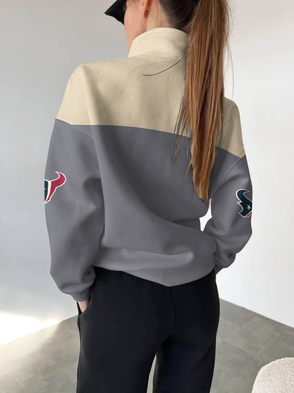 Houston Texans Casual Colorful Stand Collar Sweatshirt AZBTSCSW000236