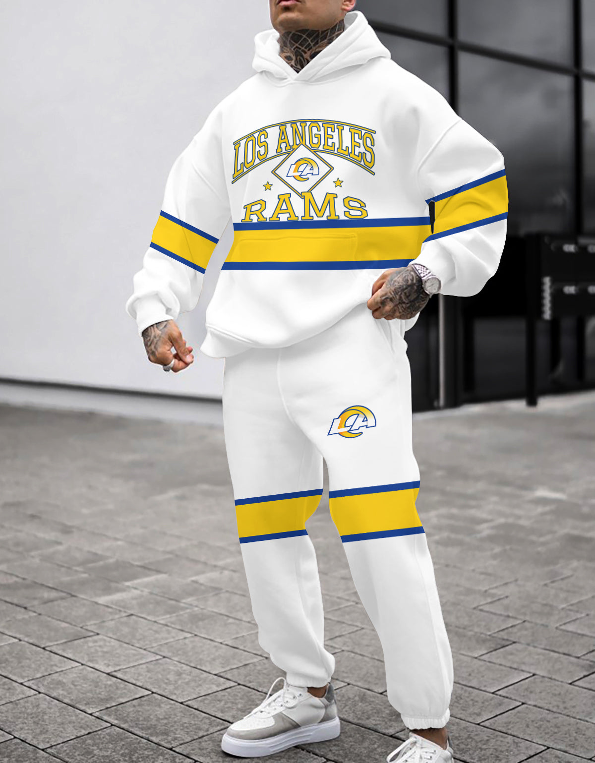 Los Angeles Rams Combo Pullover Hoodie And Sweatpants AZBTPHSP000079