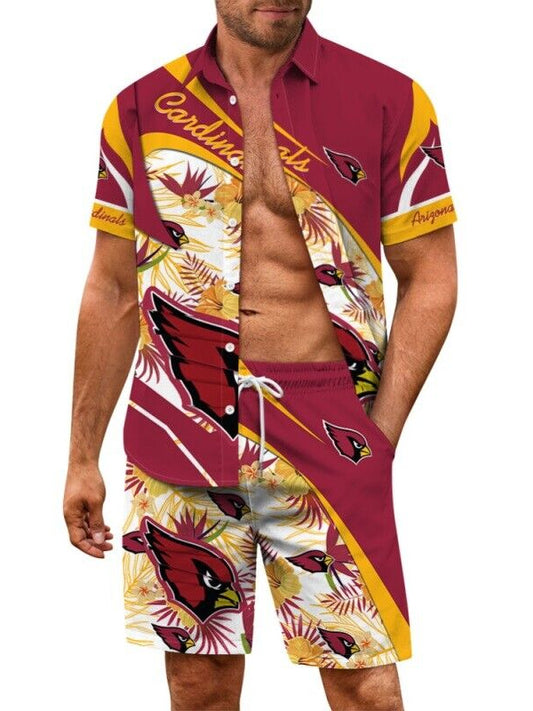 Arizona Cardinals Combo Hawaiian Shirt and Shorts AZBTHWSS000098