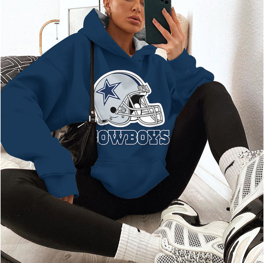 Dallas Cowboys Printed Hooded Pocket Pullover Hoodie AZBTPH000061