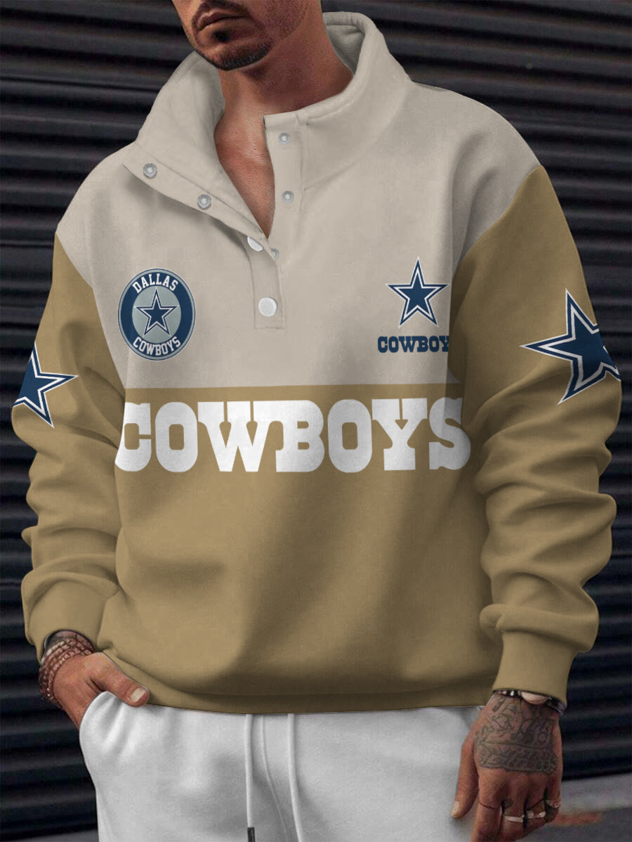 Dallas Cowboys Casual Colorful Stand Collar Sweatshirt AZBTSCSW000522