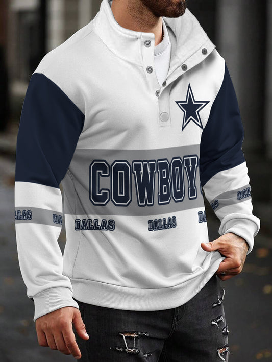 Dallas Cowboys Casual Colorful Stand Collar Sweatshirt AZBTSCSW000273