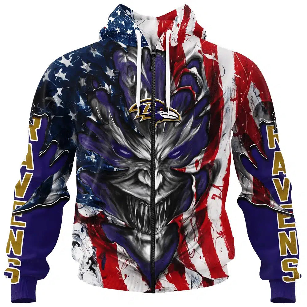 Baltimore Ravens All Over Printed T-shirt Sweatshirt Hoodie AZCHD570