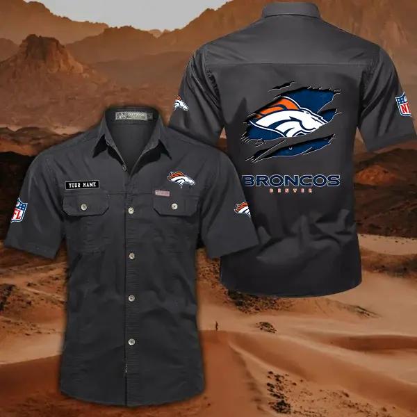 Denver Broncos Men’s Short Sleeve Cargo Shirts New 2025 AZBT2DCGS000010