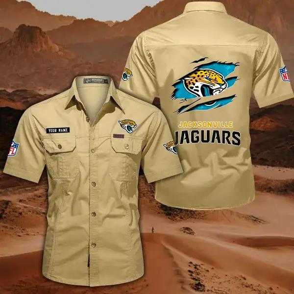Jacksonville Jaguars Men’s Short Sleeve Cargo Shirts New 2025 AZBT2DCGS000015