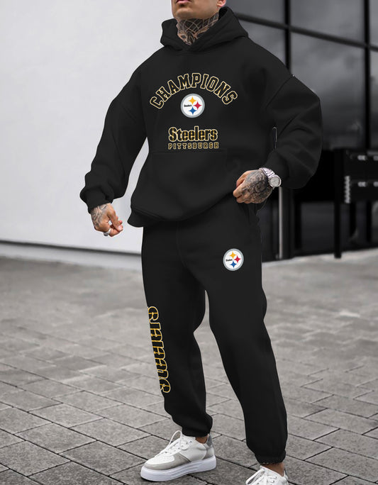 Pittsburgh Steelers Combo Pullover Hoodie And Sweatpants AZBTPHSP000030