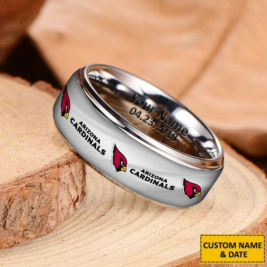 Arizona Cardinals Special Stainless Ring Custom Name AZBTSR000059