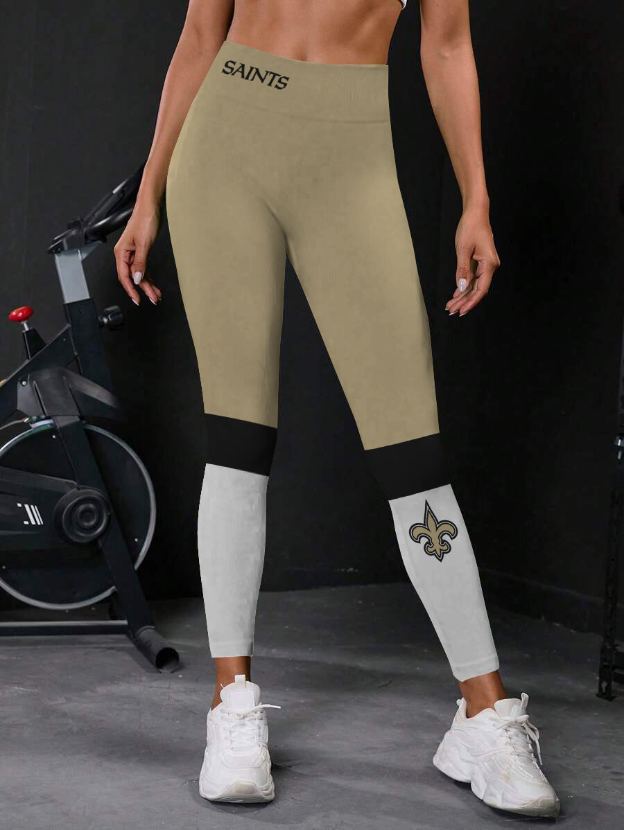 New Orleans Saints High Waist Push Up Printed Leggings