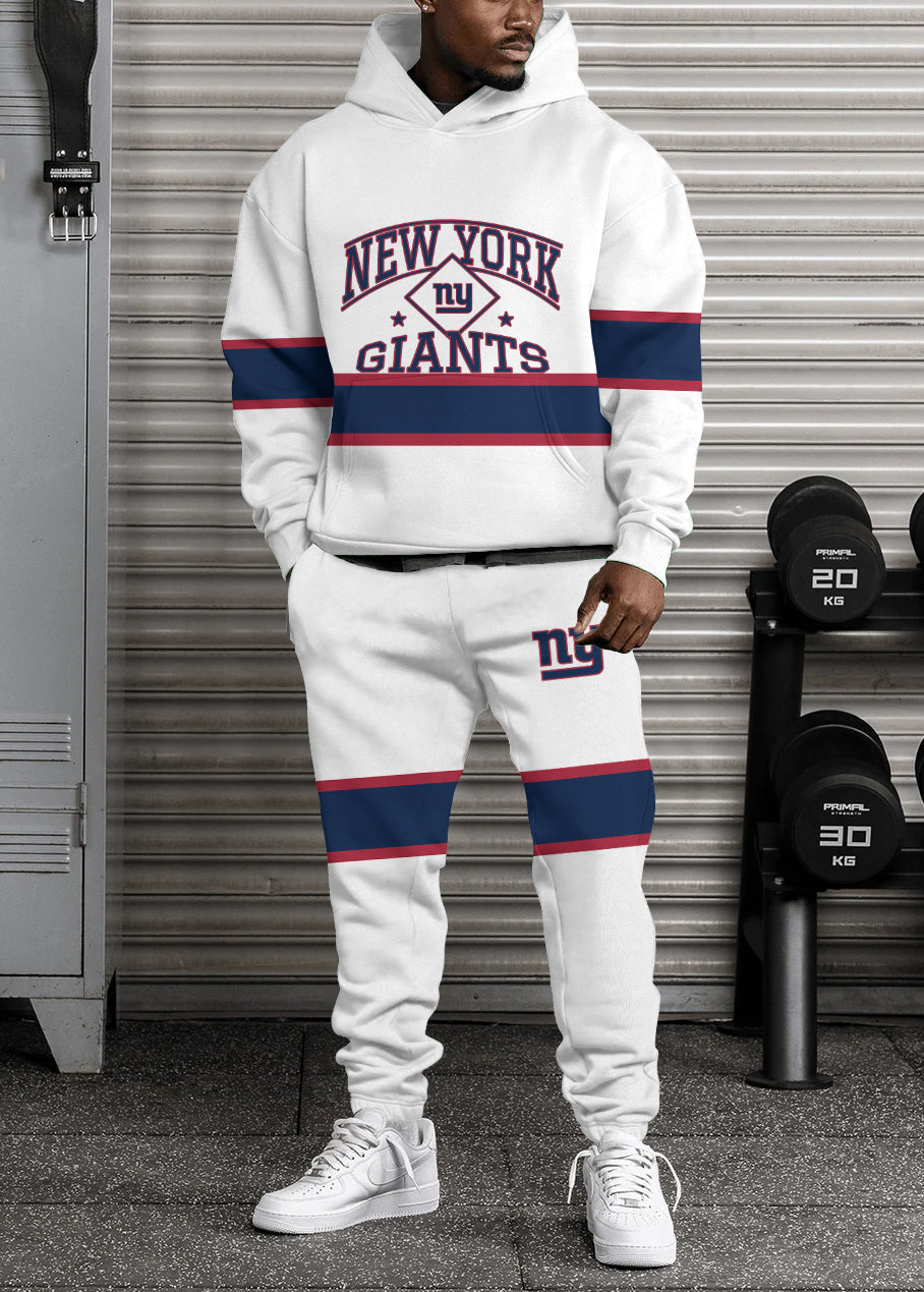 New York Giants Combo Pullover Hoodie And Sweatpants AZBTPHSP000470