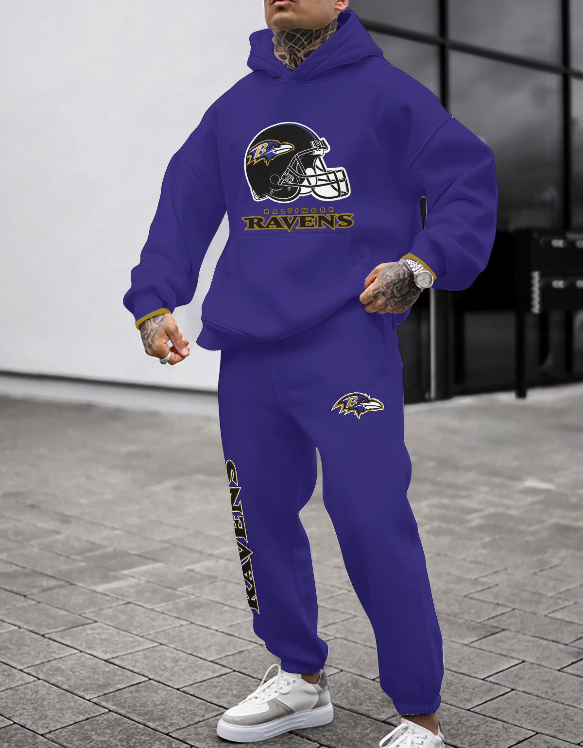 Baltimore Ravens Combo Pullover Hoodie And Sweatpants AZBTPHSP000137
