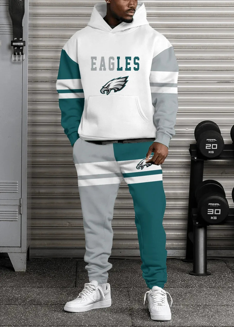 Philadelphia Eagles Combo Pullover Hoodie And Sweatpants AZBTPHSP000069