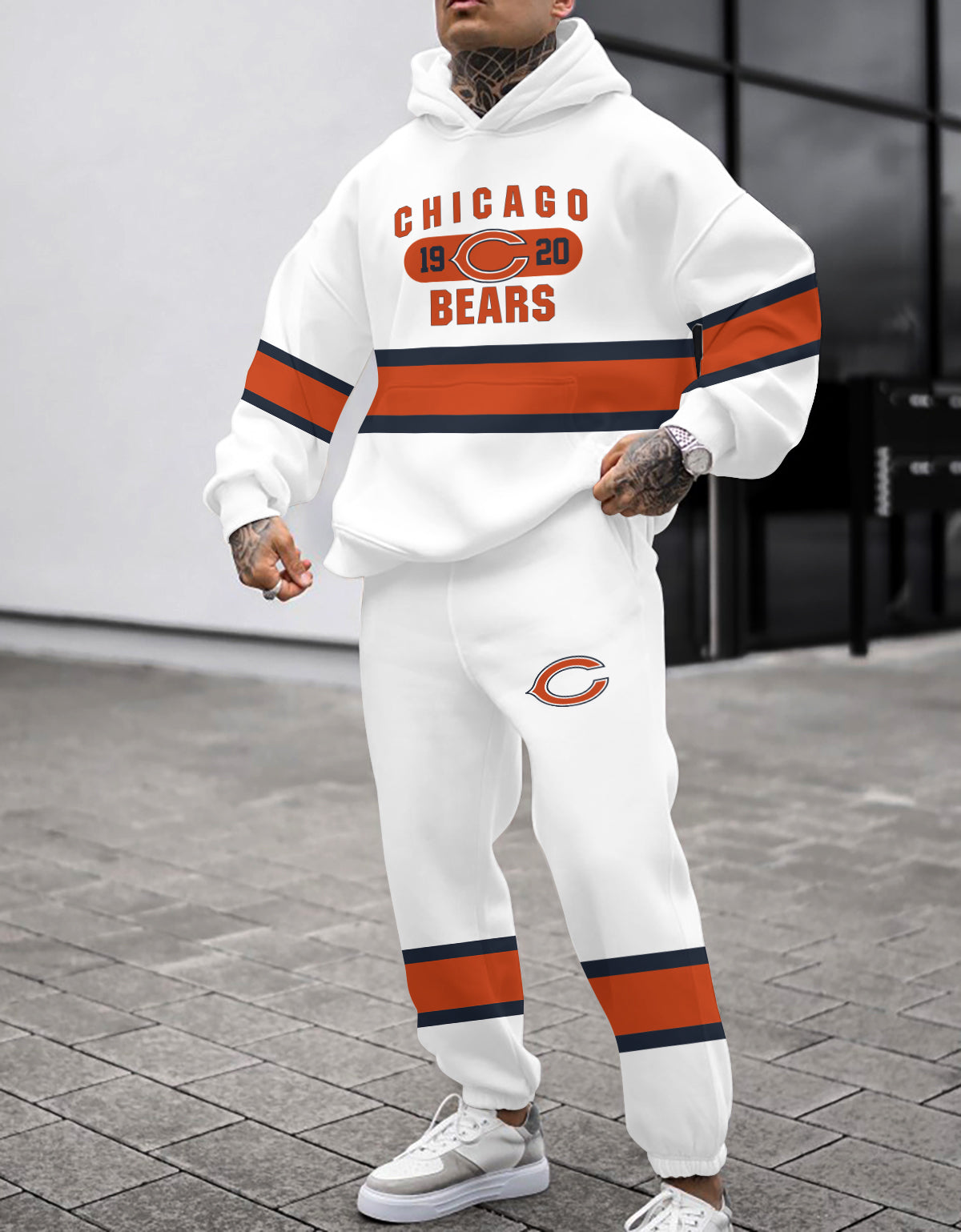 Chicago Bears Combo Pullover Hoodie And Sweatpants AZBTPHSP000325
