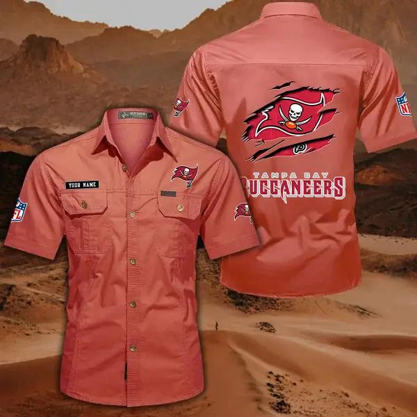 Tampa Bay Buccaneers Men’s Short Sleeve Cargo Shirts New 2025 AZBT2DCGS000029