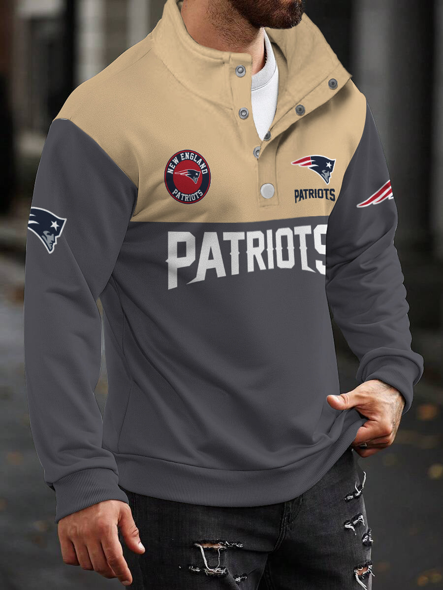New England Patriots Casual Colorful Stand Collar Sweatshirt AZBTSCSW000576