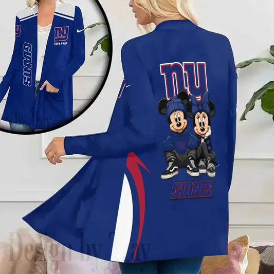New York Giants Women Patch Pocket Cardigan BT144