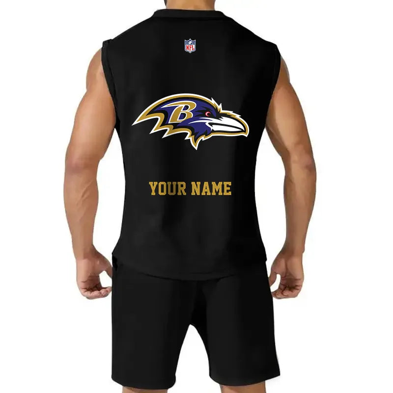 Baltimore Ravens Combo Men Jersey Tank Top and Shorts AZICOTATTMS00008