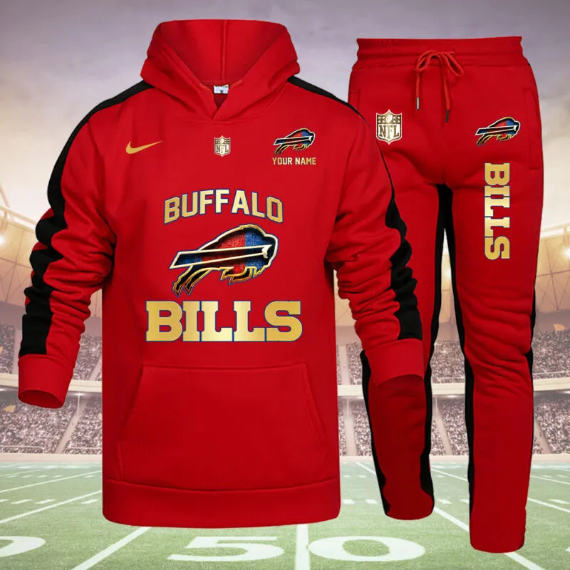 Buffalo Bills Personalized Golden Logo Hoodie Set AZBTHS000004