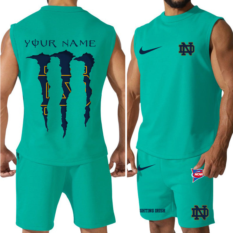 Notre Dame Fighting Irish Colorful Combo Men Jersey Tank Top and Shorts AZBTCMJTTS000039