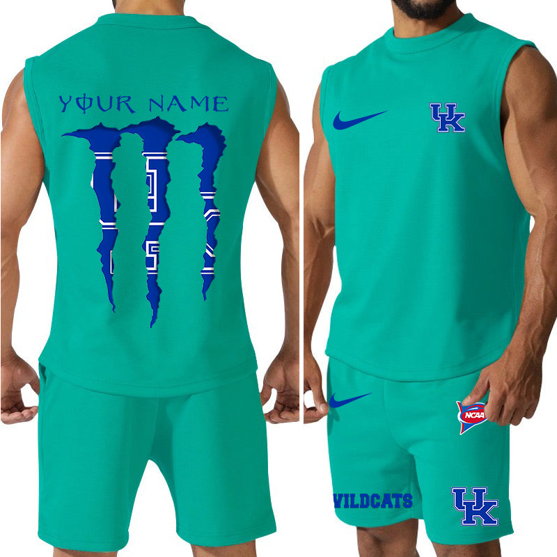 Kentucky Wildcats Colorful Combo Men Jersey Tank Top and Shorts AZBTCMJTTS000043