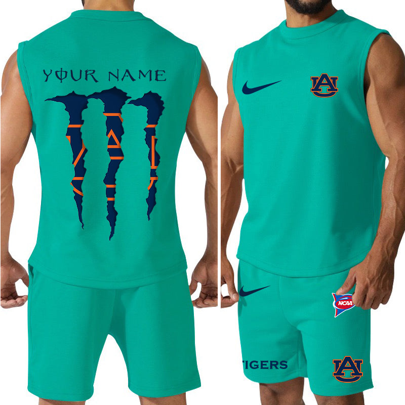 Auburn Tigers Colorful Combo Men Jersey Tank Top and Shorts AZBTCMJTTS000040