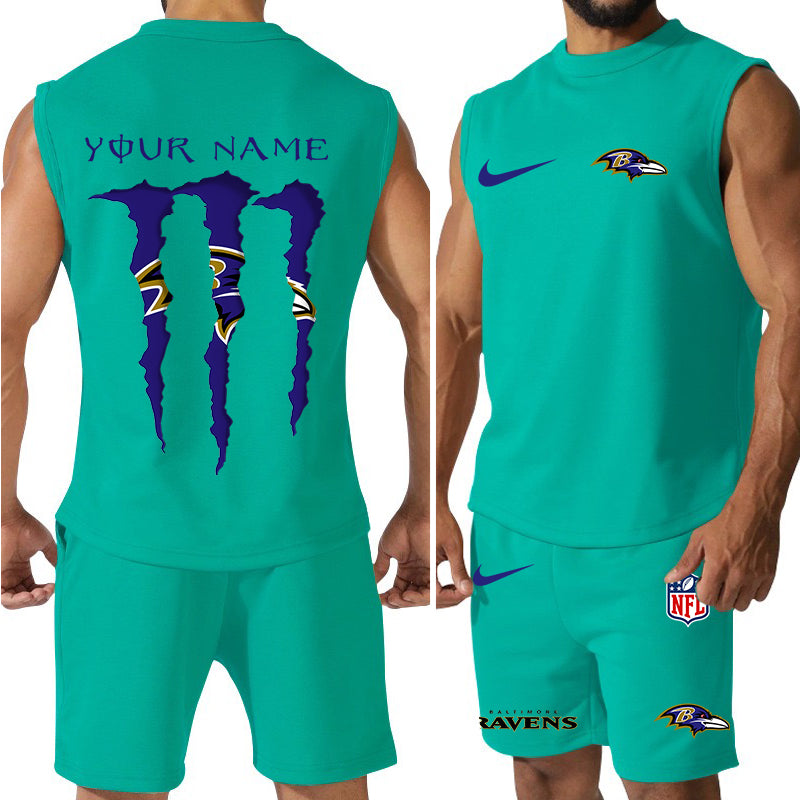 Baltimore Ravens Colorful Combo Men Jersey Tank Top and Shorts AZBTCMJTTS000008