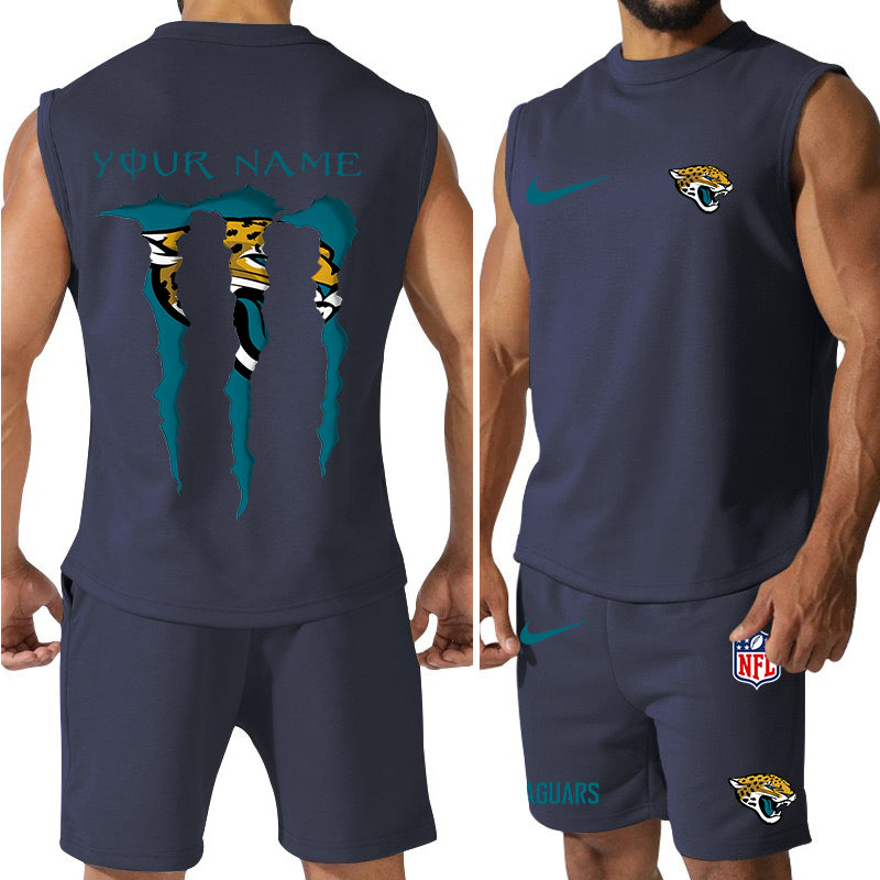 Jacksonville Jaguars Colorful Combo Men Jersey Tank Top and Shorts AZBTCMJTTS000020