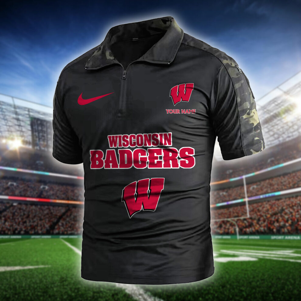 Wisconsin Badgers  Army Polo Shirt AZBTAPS000001